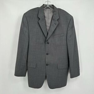 Calvin Klein Men’s Size 40L Sport Coat Grey Blazer Suit Jacker Three Button